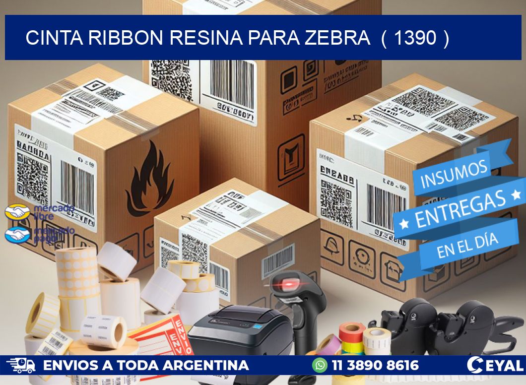 CINTA RIBBON RESINA PARA ZEBRA  ( 1390 )