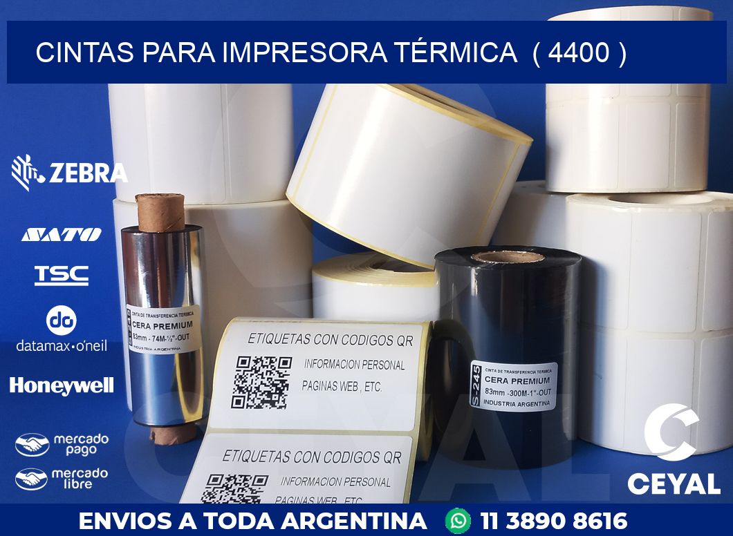 CINTAS PARA IMPRESORA TÉRMICA  ( 4400 )