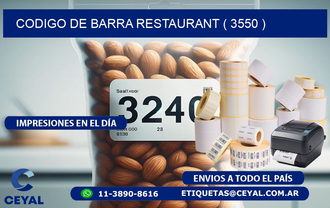 CODIGO DE BARRA RESTAURANT ( 3550 )