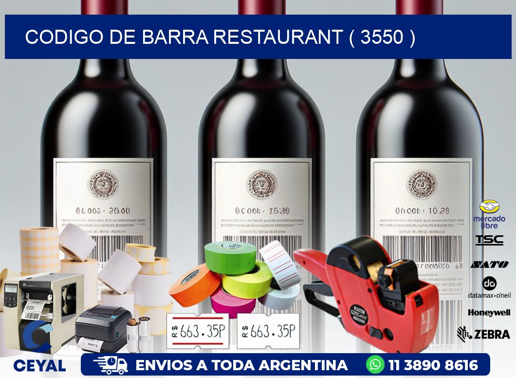 CODIGO DE BARRA RESTAURANT ( 3550 )