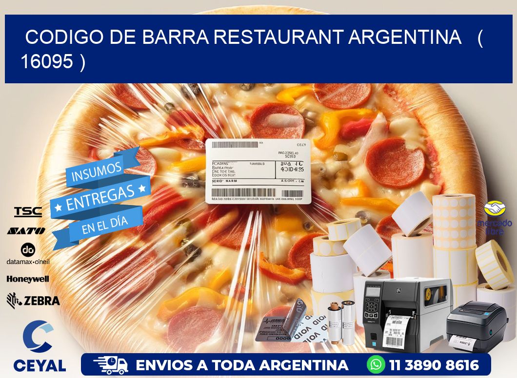 CODIGO DE BARRA RESTAURANT ARGENTINA   ( 16095 )