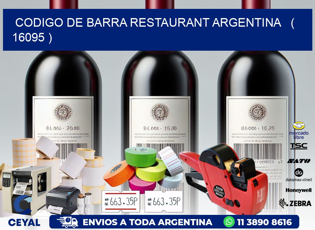 CODIGO DE BARRA RESTAURANT ARGENTINA   ( 16095 )