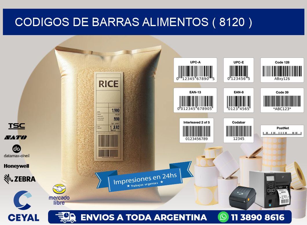 CODIGOS DE BARRAS ALIMENTOS ( 8120 )