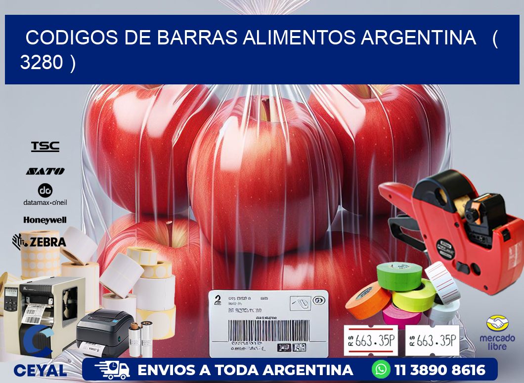 CODIGOS DE BARRAS ALIMENTOS ARGENTINA   ( 3280 )