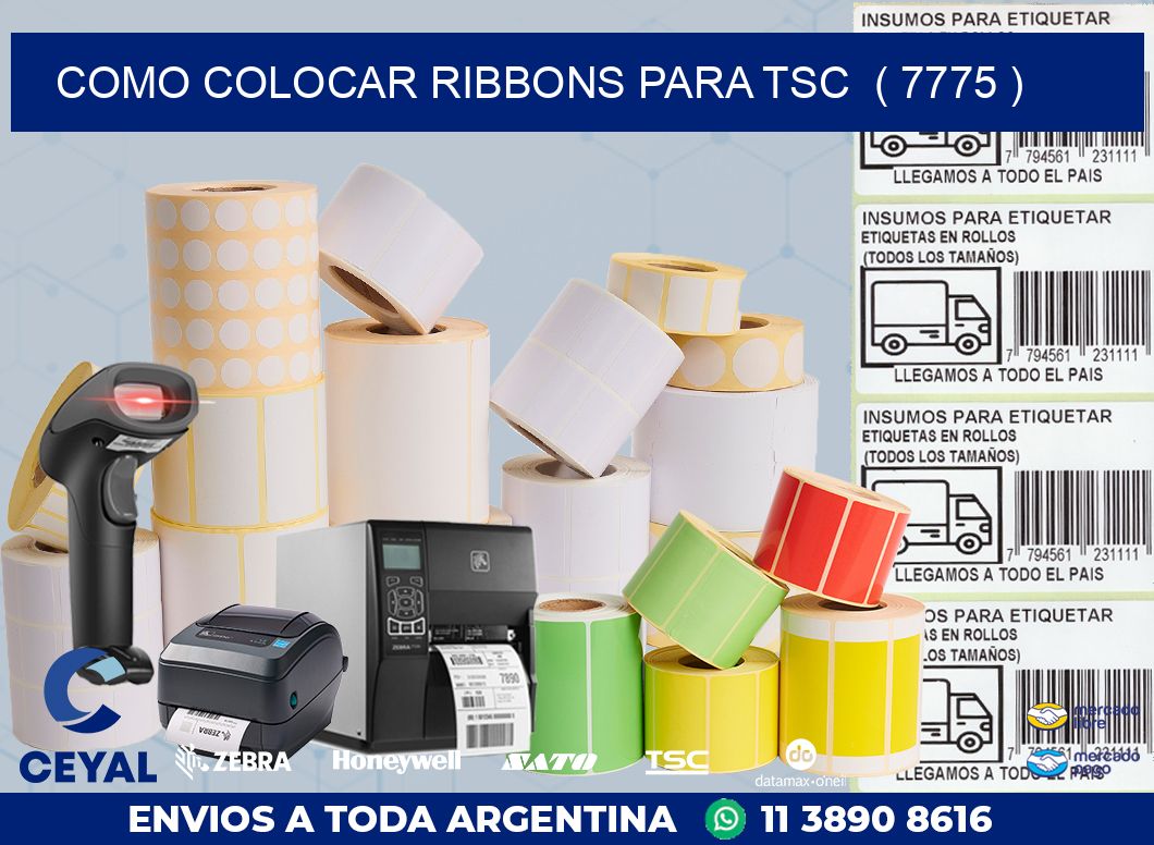 COMO COLOCAR RIBBONS PARA TSC  ( 7775 )