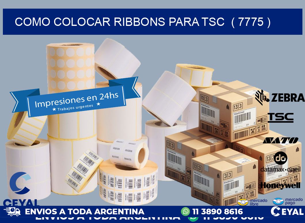 COMO COLOCAR RIBBONS PARA TSC  ( 7775 )