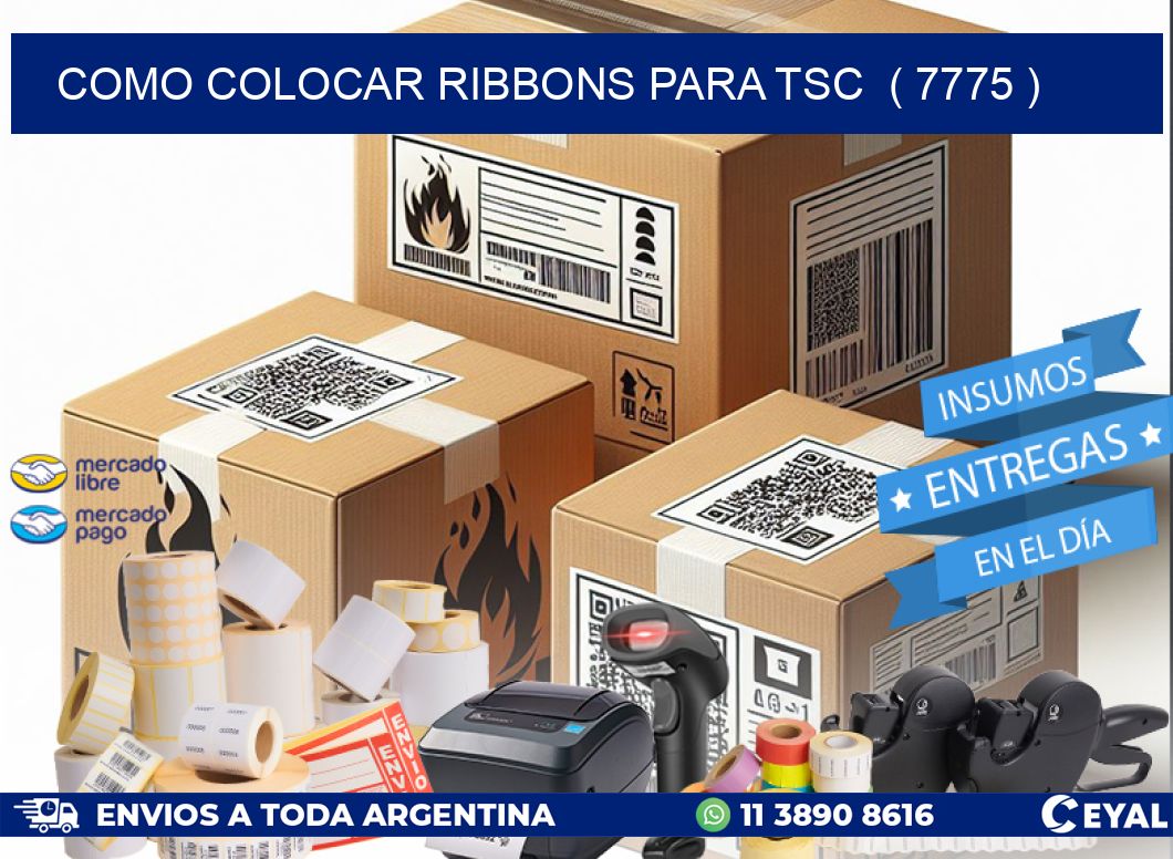 COMO COLOCAR RIBBONS PARA TSC  ( 7775 )