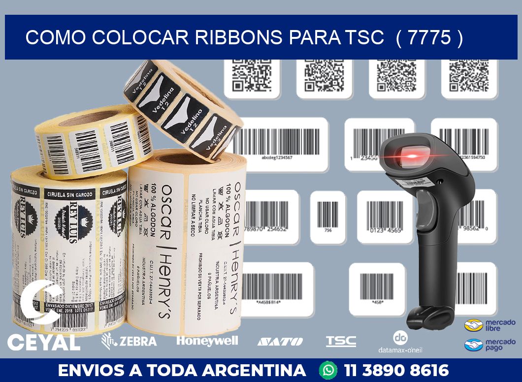 COMO COLOCAR RIBBONS PARA TSC  ( 7775 )