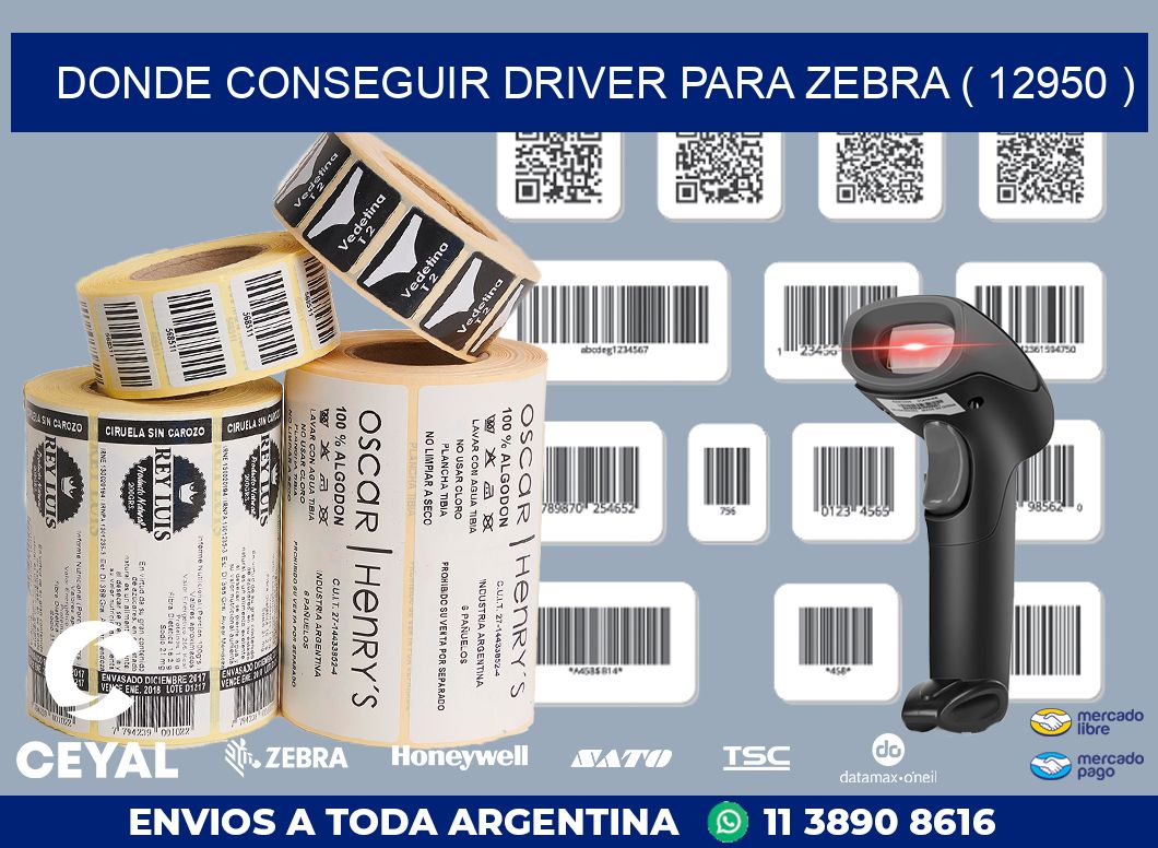 DONDE CONSEGUIR DRIVER PARA ZEBRA ( 12950 )