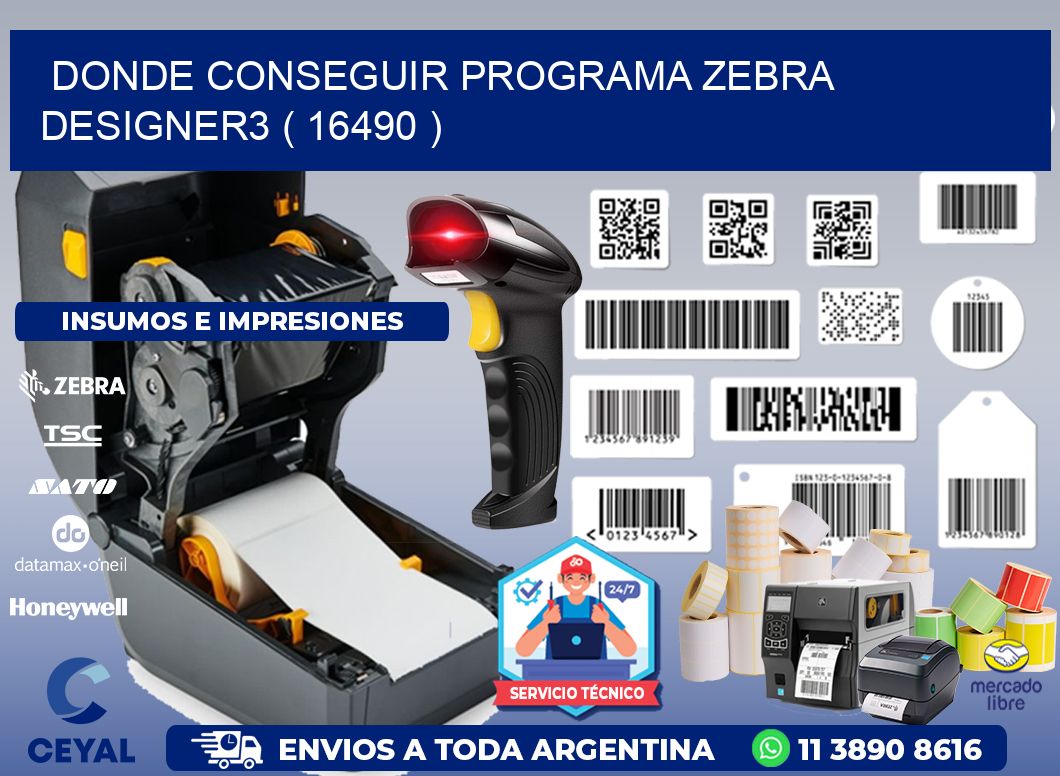 DONDE CONSEGUIR PROGRAMA ZEBRA DESIGNER3 ( 16490 )