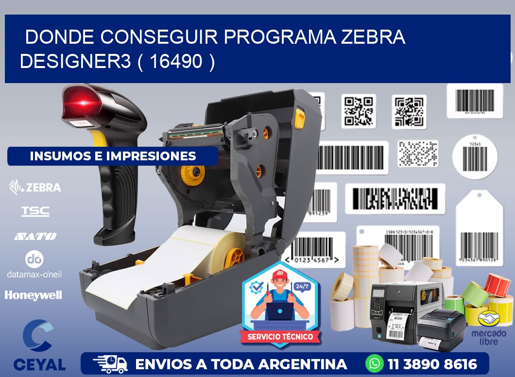 DONDE CONSEGUIR PROGRAMA ZEBRA DESIGNER3 ( 16490 )