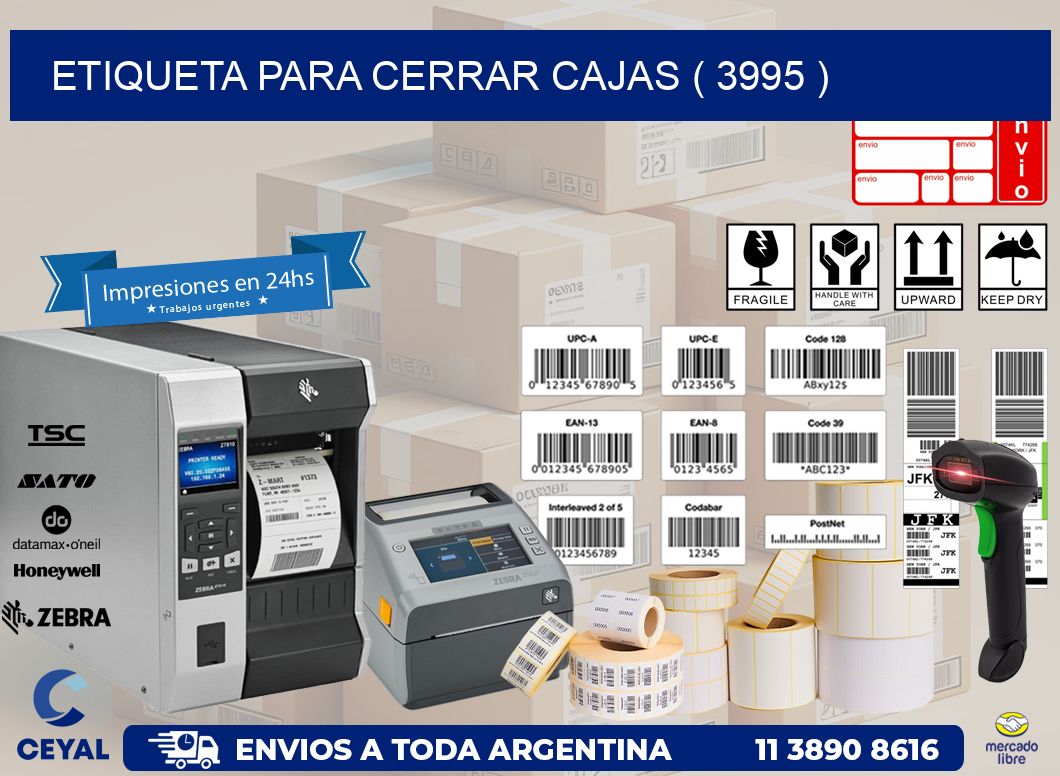 ETIQUETA PARA CERRAR CAJAS ( 3995 )