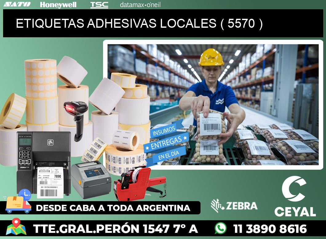 ETIQUETAS ADHESIVAS LOCALES ( 5570 )