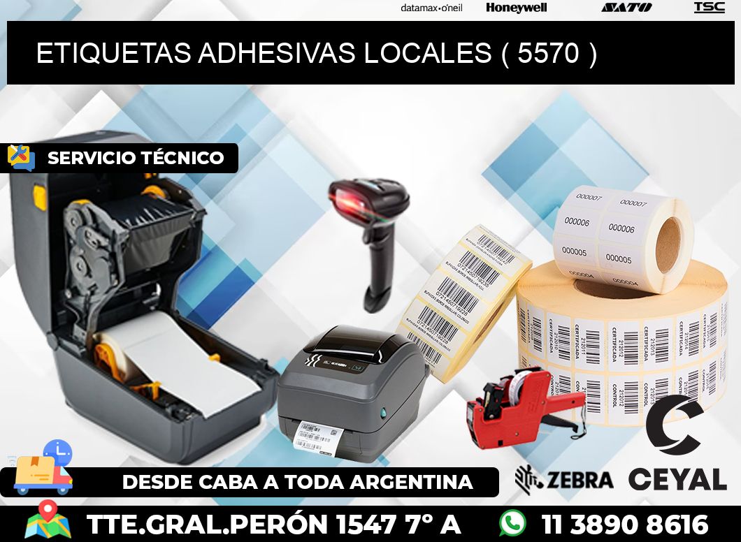 ETIQUETAS ADHESIVAS LOCALES ( 5570 )