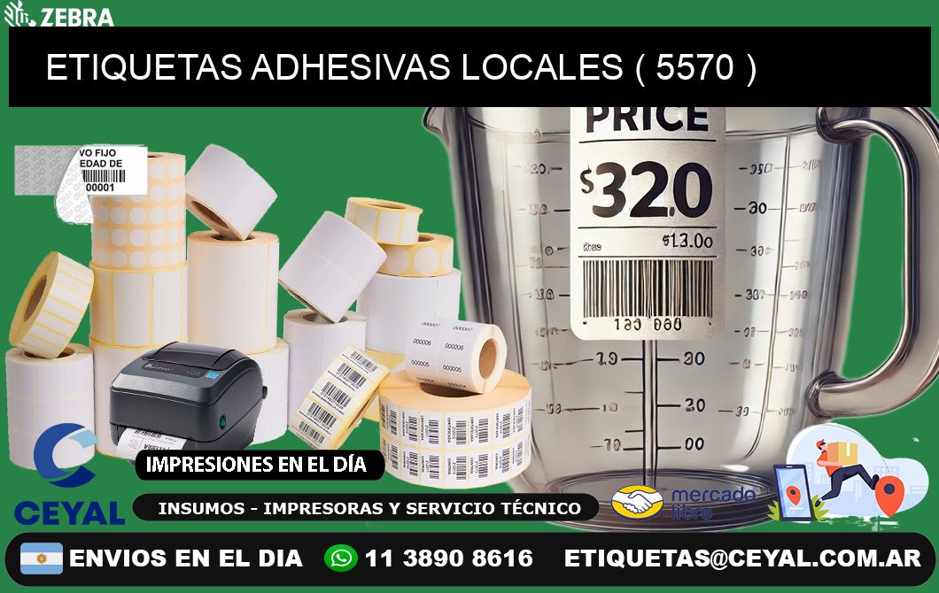 ETIQUETAS ADHESIVAS LOCALES ( 5570 )