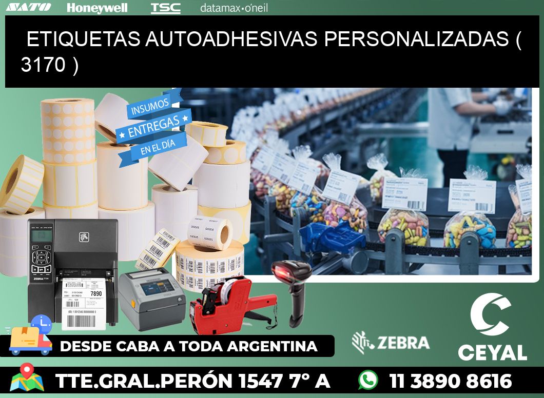 ETIQUETAS AUTOADHESIVAS PERSONALIZADAS ( 3170 )