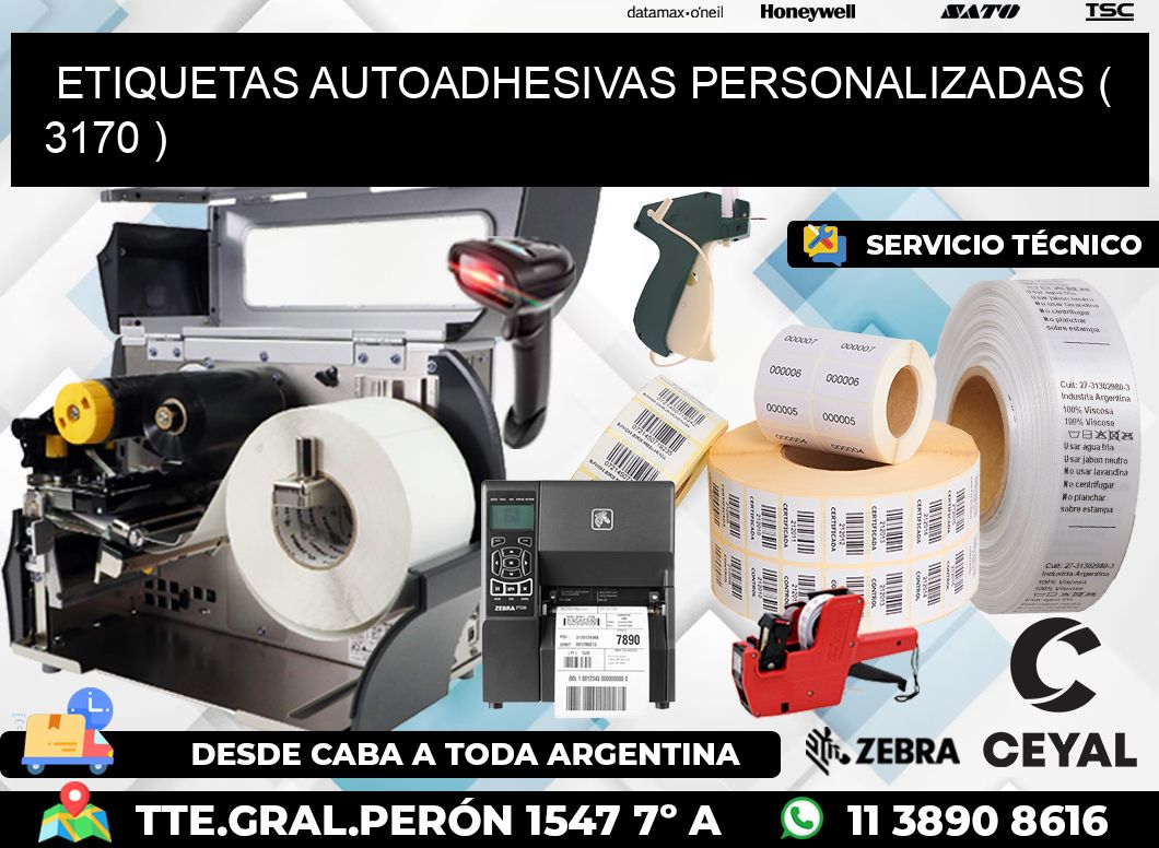 ETIQUETAS AUTOADHESIVAS PERSONALIZADAS ( 3170 )