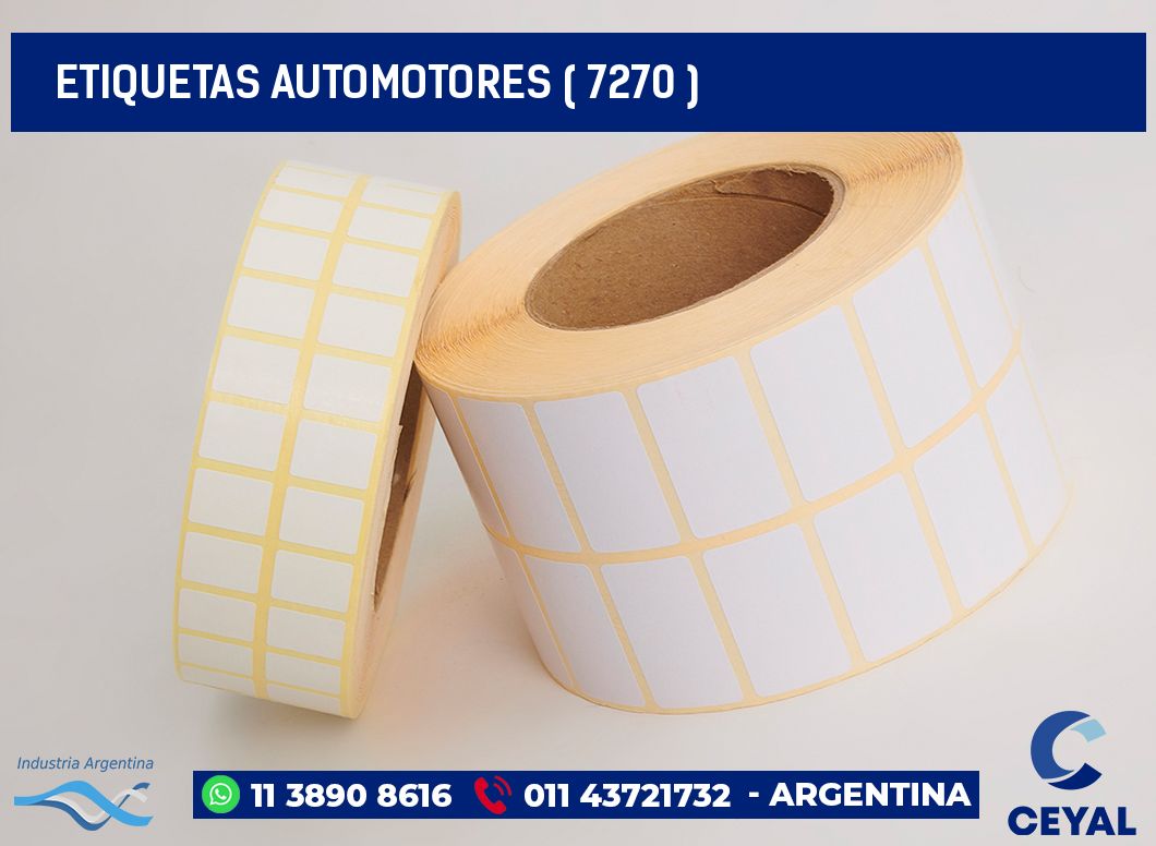 ETIQUETAS AUTOMOTORES ( 7270 )