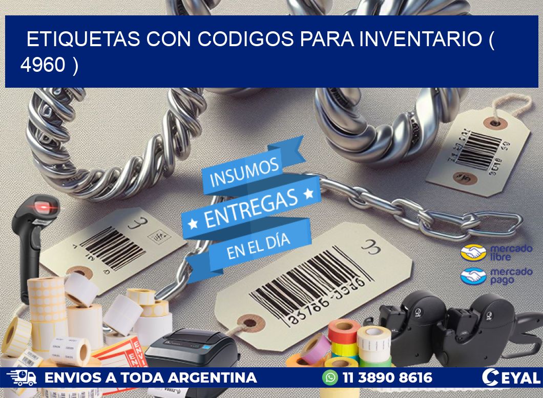 ETIQUETAS CON CODIGOS PARA INVENTARIO ( 4960 )