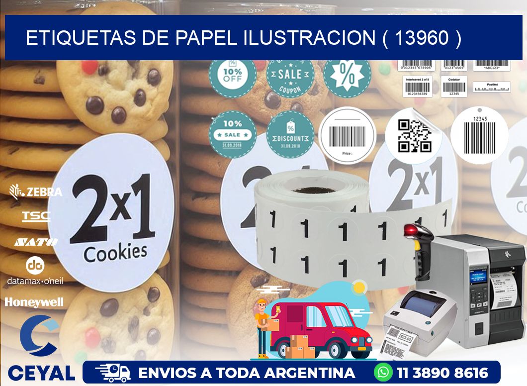 ETIQUETAS DE PAPEL ILUSTRACION ( 13960 )