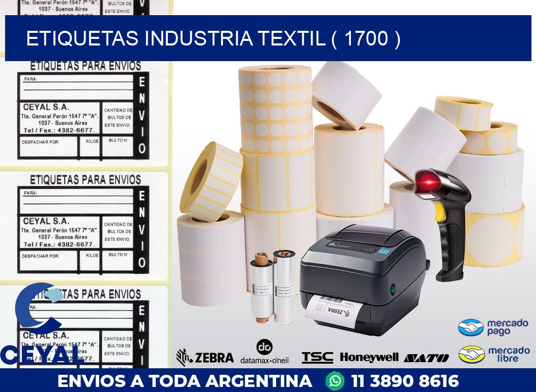 ETIQUETAS INDUSTRIA TEXTIL ( 1700 )