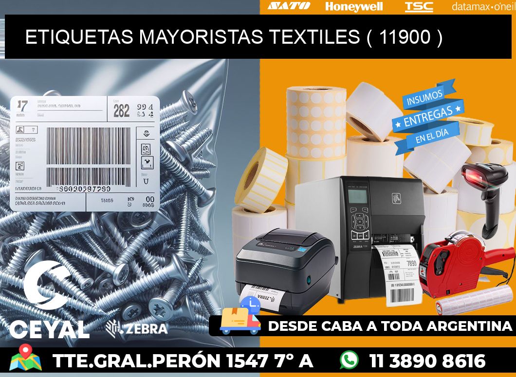 ETIQUETAS MAYORISTAS TEXTILES ( 11900 )