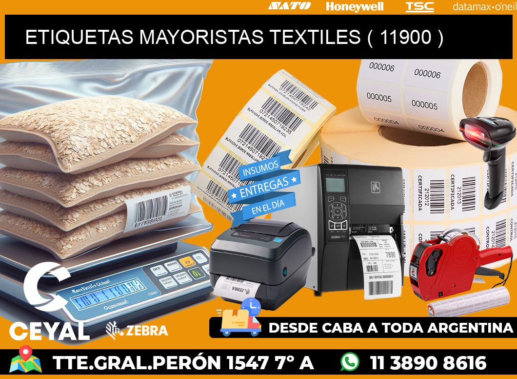 ETIQUETAS MAYORISTAS TEXTILES ( 11900 )