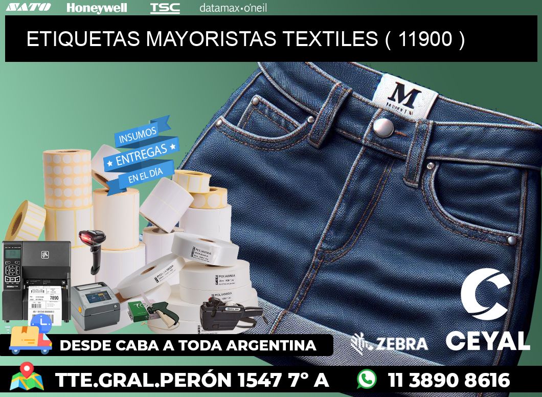 ETIQUETAS MAYORISTAS TEXTILES ( 11900 )