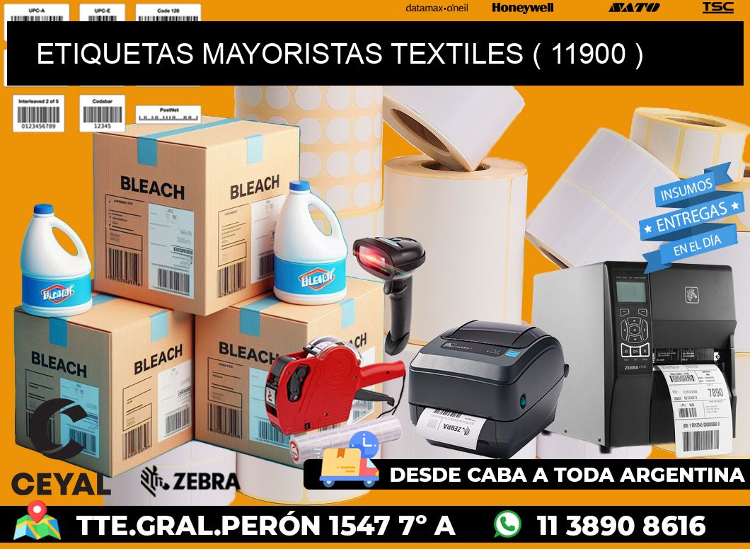 ETIQUETAS MAYORISTAS TEXTILES ( 11900 )