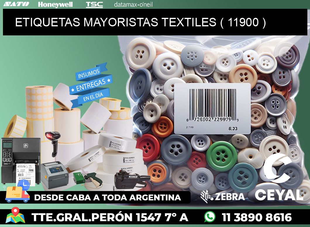 ETIQUETAS MAYORISTAS TEXTILES ( 11900 )