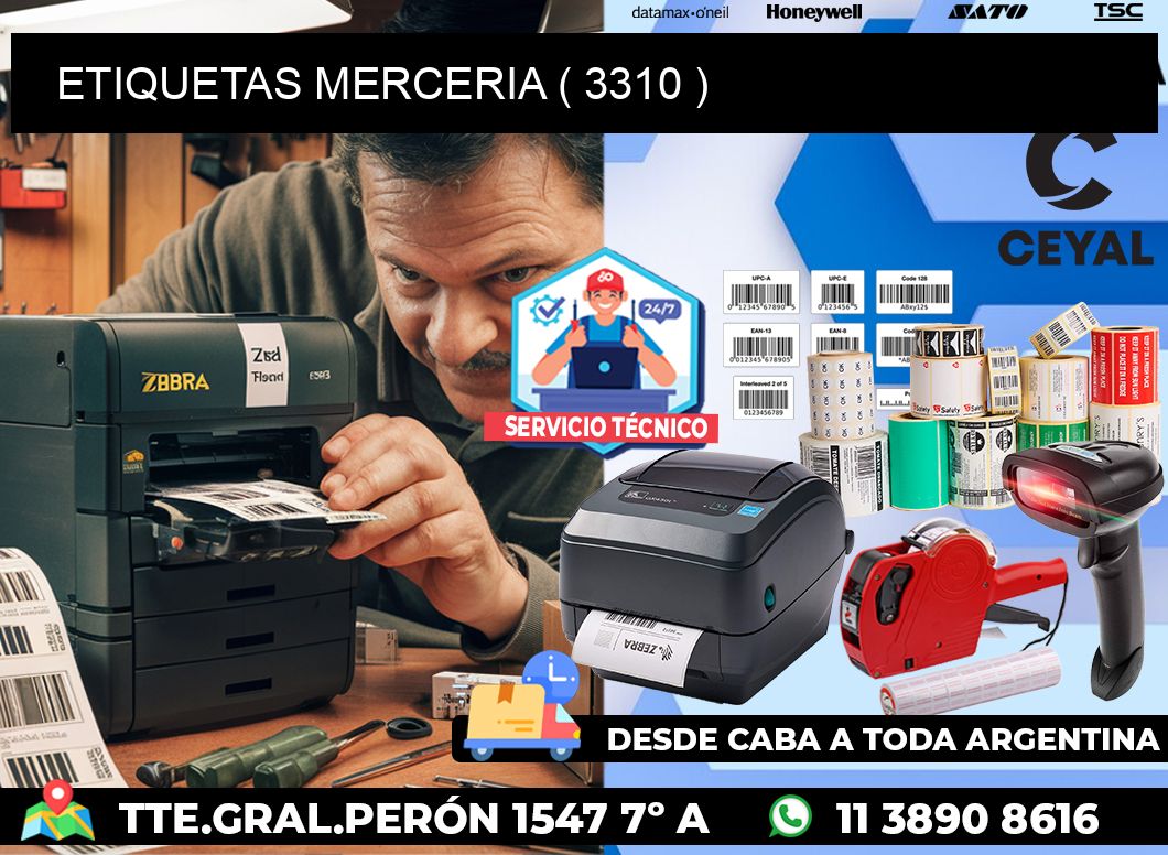 ETIQUETAS MERCERIA ( 3310 )