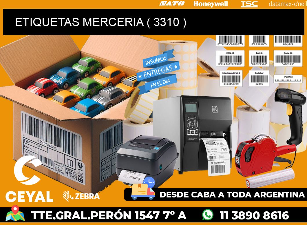 ETIQUETAS MERCERIA ( 3310 )