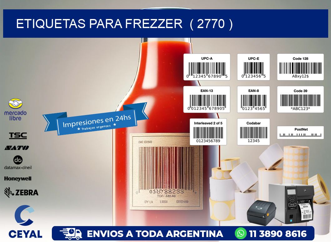 ETIQUETAS PARA FREZZER  ( 2770 )