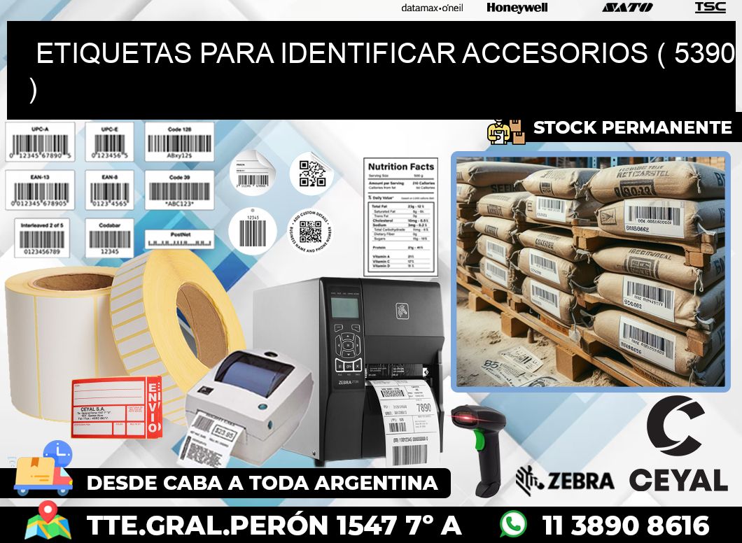 ETIQUETAS PARA IDENTIFICAR ACCESORIOS ( 5390 )