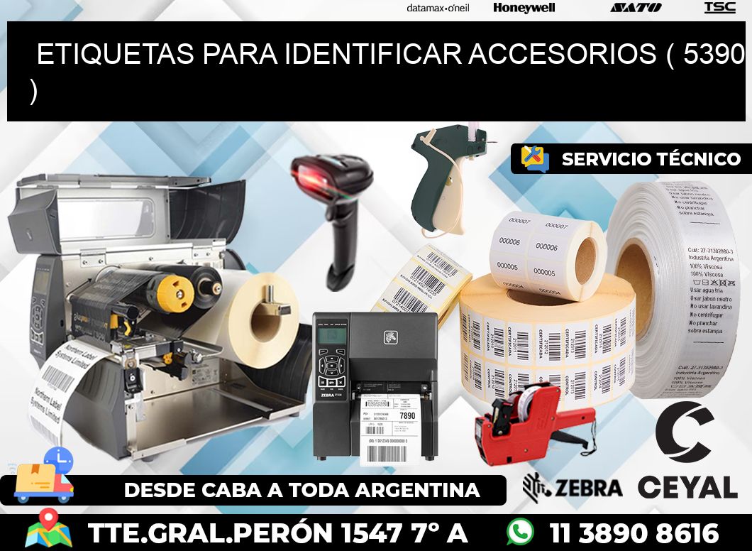 ETIQUETAS PARA IDENTIFICAR ACCESORIOS ( 5390 )