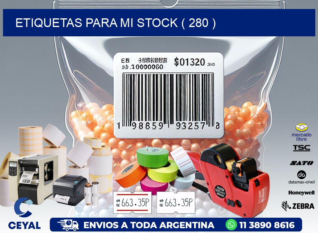 ETIQUETAS PARA MI STOCK ( 280 )