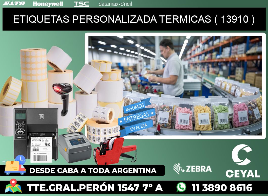 ETIQUETAS PERSONALIZADA TERMICAS ( 13910 )