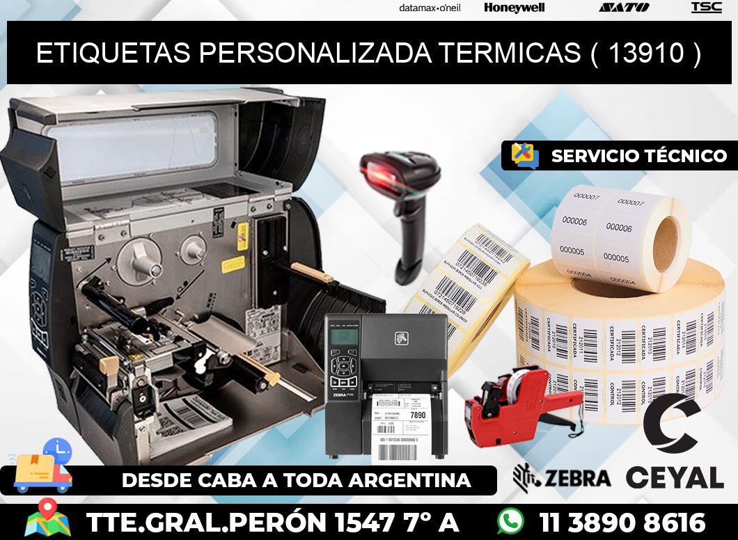 ETIQUETAS PERSONALIZADA TERMICAS ( 13910 )