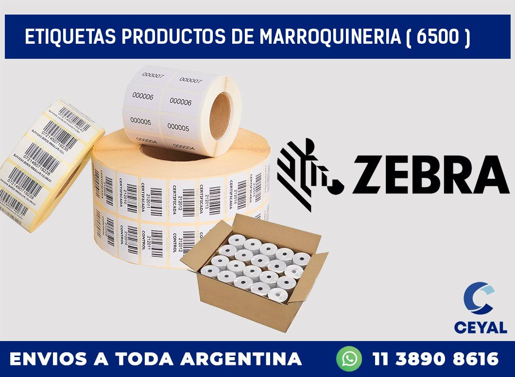 ETIQUETAS PRODUCTOS DE MARROQUINERIA ( 6500 )