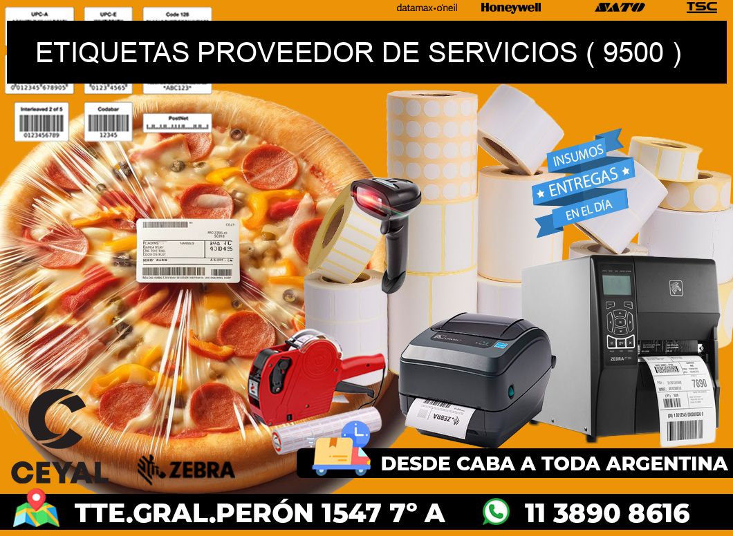 ETIQUETAS PROVEEDOR DE SERVICIOS ( 9500 )