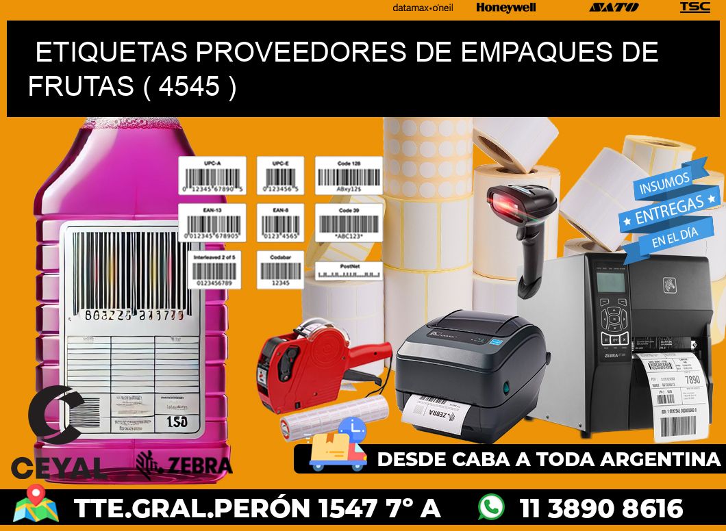 ETIQUETAS PROVEEDORES DE EMPAQUES DE FRUTAS ( 4545 )