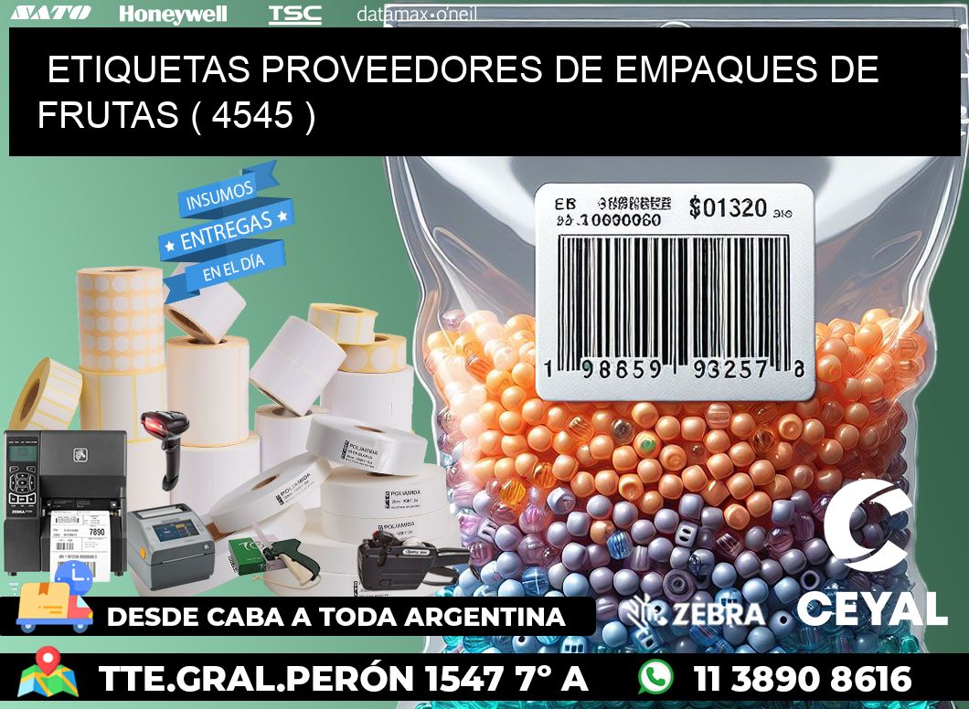 ETIQUETAS PROVEEDORES DE EMPAQUES DE FRUTAS ( 4545 )