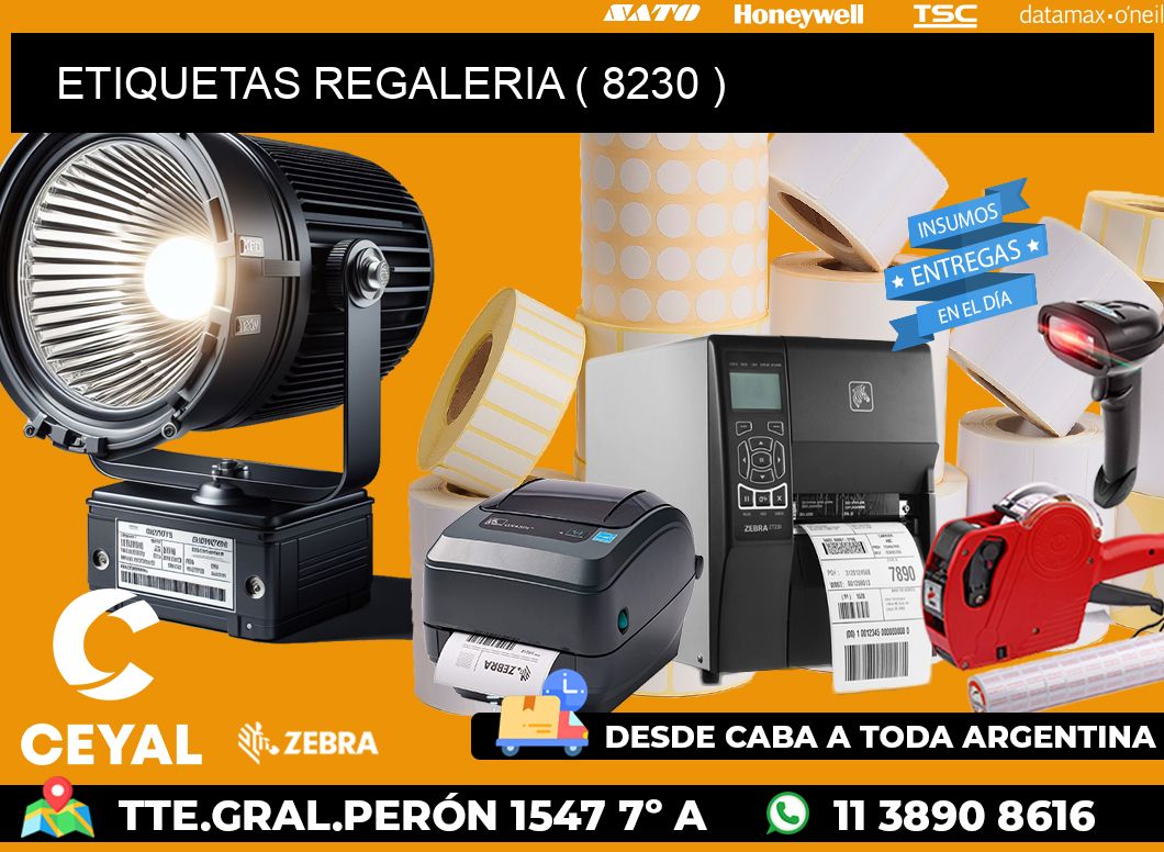 ETIQUETAS REGALERIA ( 8230 )