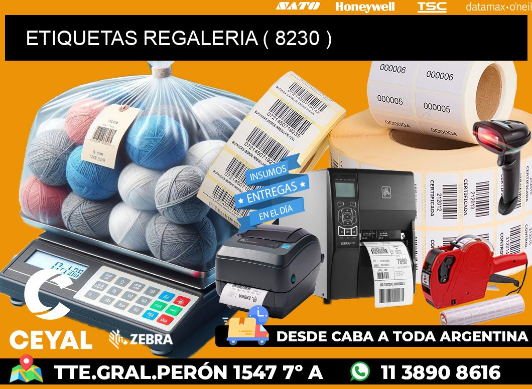 ETIQUETAS REGALERIA ( 8230 )