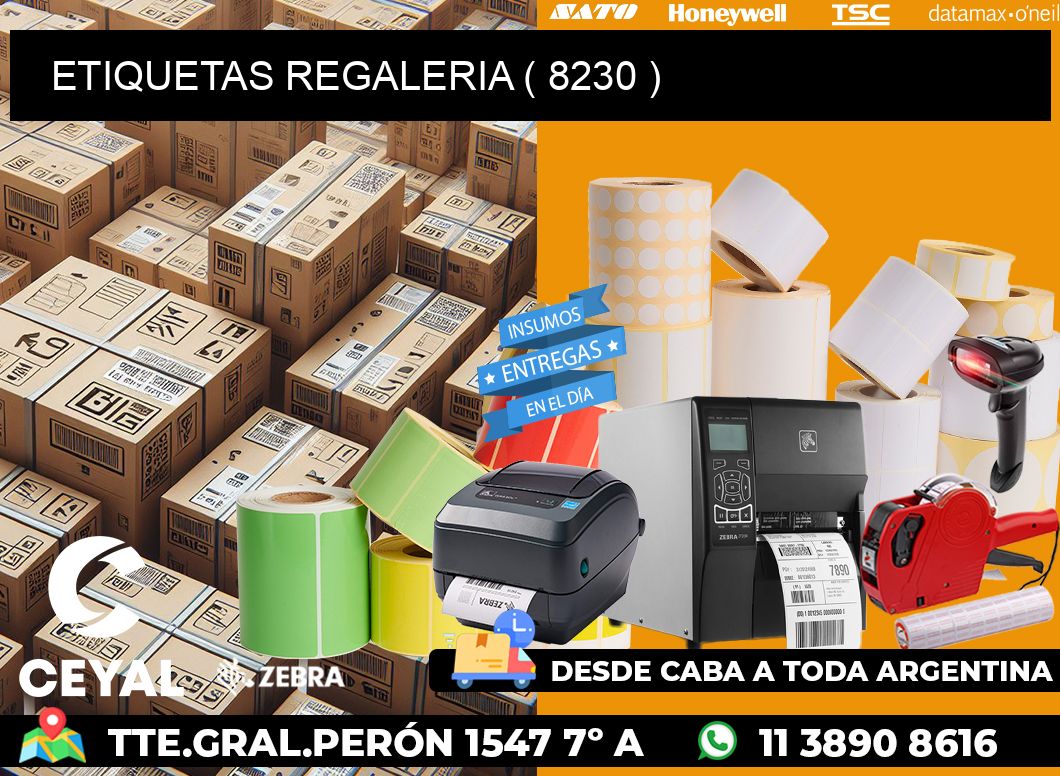 ETIQUETAS REGALERIA ( 8230 )