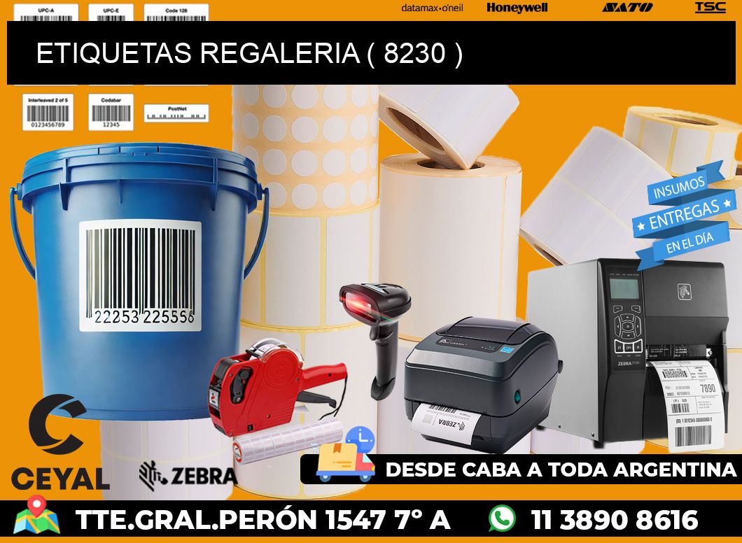 ETIQUETAS REGALERIA ( 8230 )