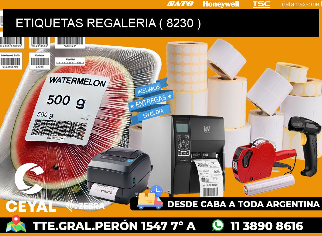 ETIQUETAS REGALERIA ( 8230 )