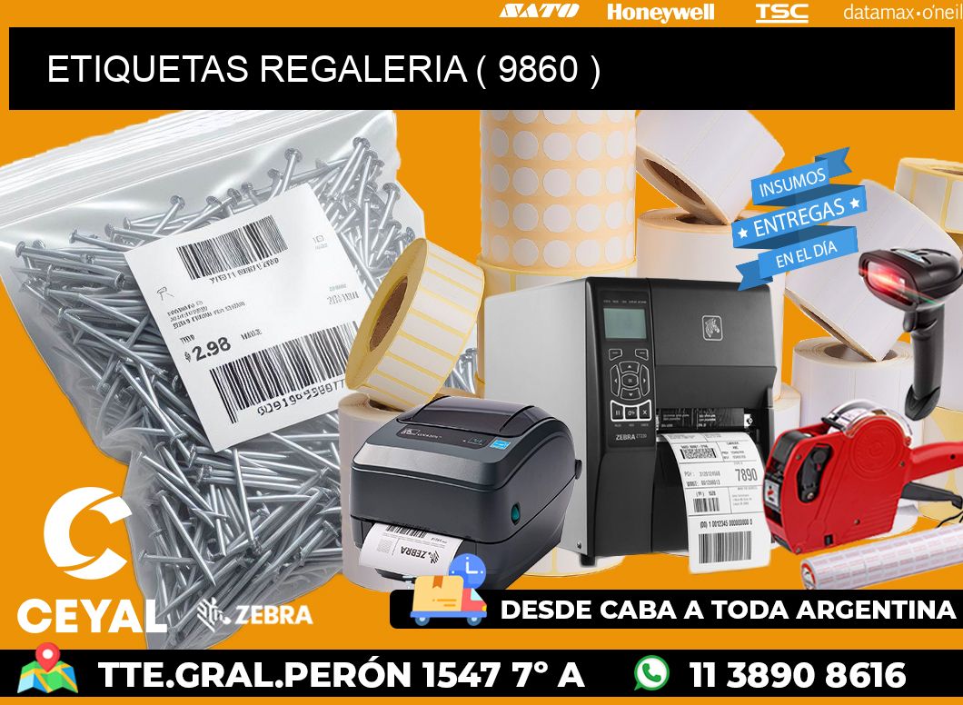 ETIQUETAS REGALERIA ( 9860 )