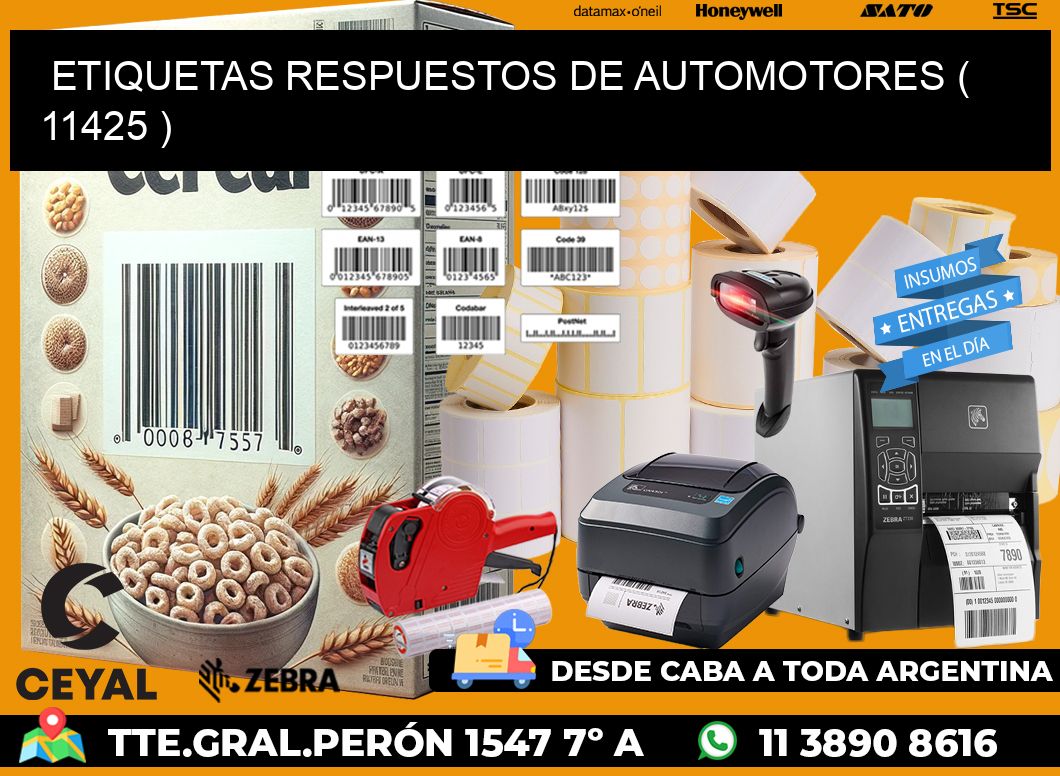 ETIQUETAS RESPUESTOS DE AUTOMOTORES ( 11425 )