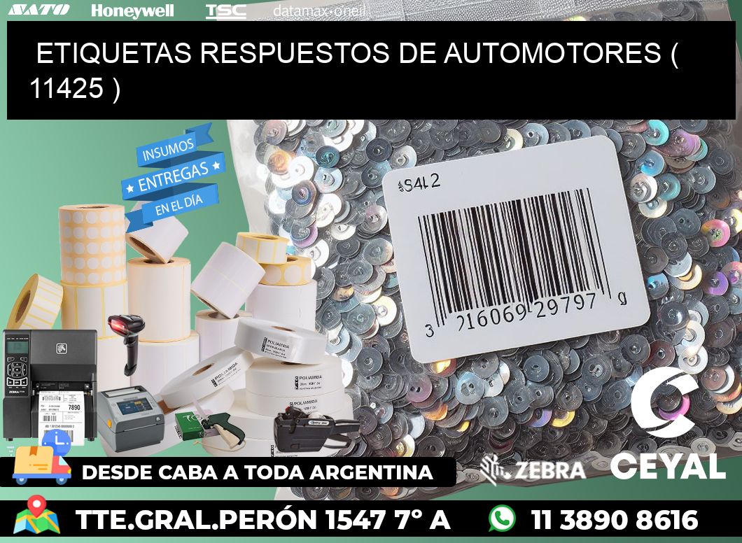 ETIQUETAS RESPUESTOS DE AUTOMOTORES ( 11425 )